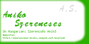 aniko szerencses business card