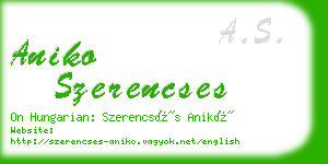 aniko szerencses business card